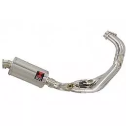 MT-09 Tracer 2013-2021  Low Level De-cat Exhaust System with 230mm Oval Stainless Steel Silencer