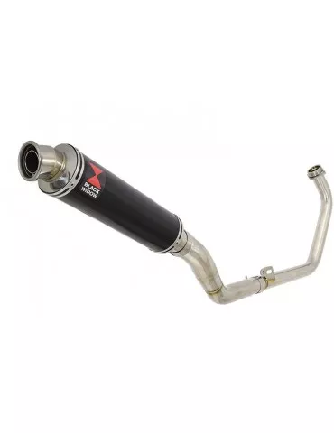 CBR300R NC51 2014-2017 Decata Ligne complète + Silencieux Rond Noir En Inox 350mm