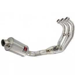 MT-09 Tracer 2013-2021  Low Level De-cat Exhaust System with 230mm Oval Stainless Steel Silencer