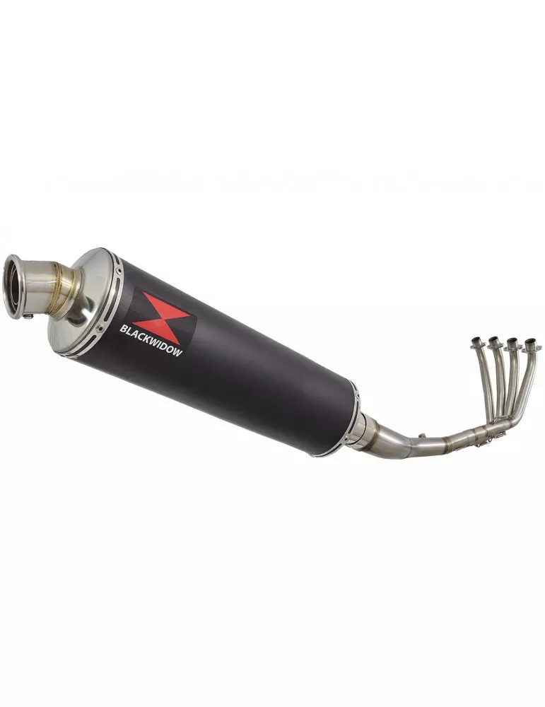 CBR 650 F CBR650F 2014-2017 Décatalyseur Ligne complète & Silencieux Rond Noir Inox 400mm