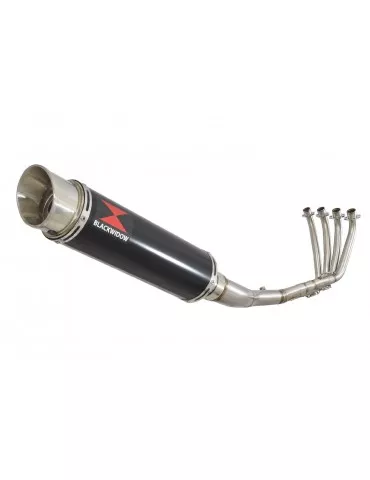 CBR 650 F CBR650F 2014-2017 Décatalyseur Ligne complète & Silencieux GP Rond Noir Inox 360mm