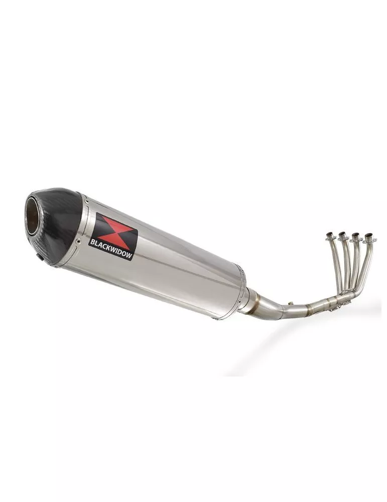 CBR 650 F CBR650F 2014-2017 Décatalyseur Ligne complète & Silencieux Ovale En Inox + carbone 400mm
