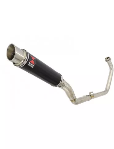 CBR300R NC51 2014-2017 Decata Ligne complète + Silencieux Rond GP Style Noir En Inox 350mm