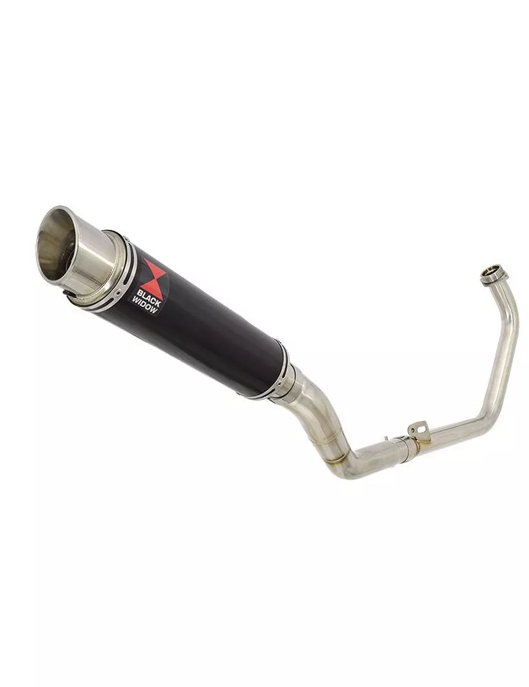 CBR300R NC51 2014-2017 Decata Ligne complète + Silencieux Rond GP Style Noir En Inox 350mm