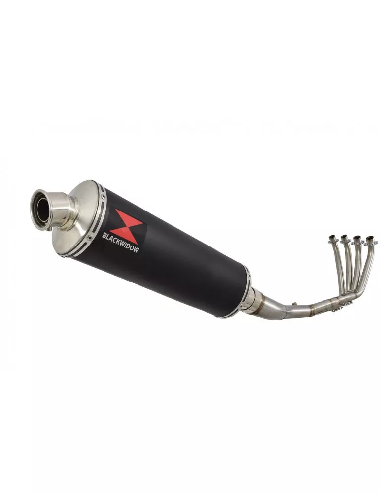 CBR 650 F CBR650F 2014-2017 Décatalyseur Ligne complète & Silencieux Ovale Noir En Inox 400mm