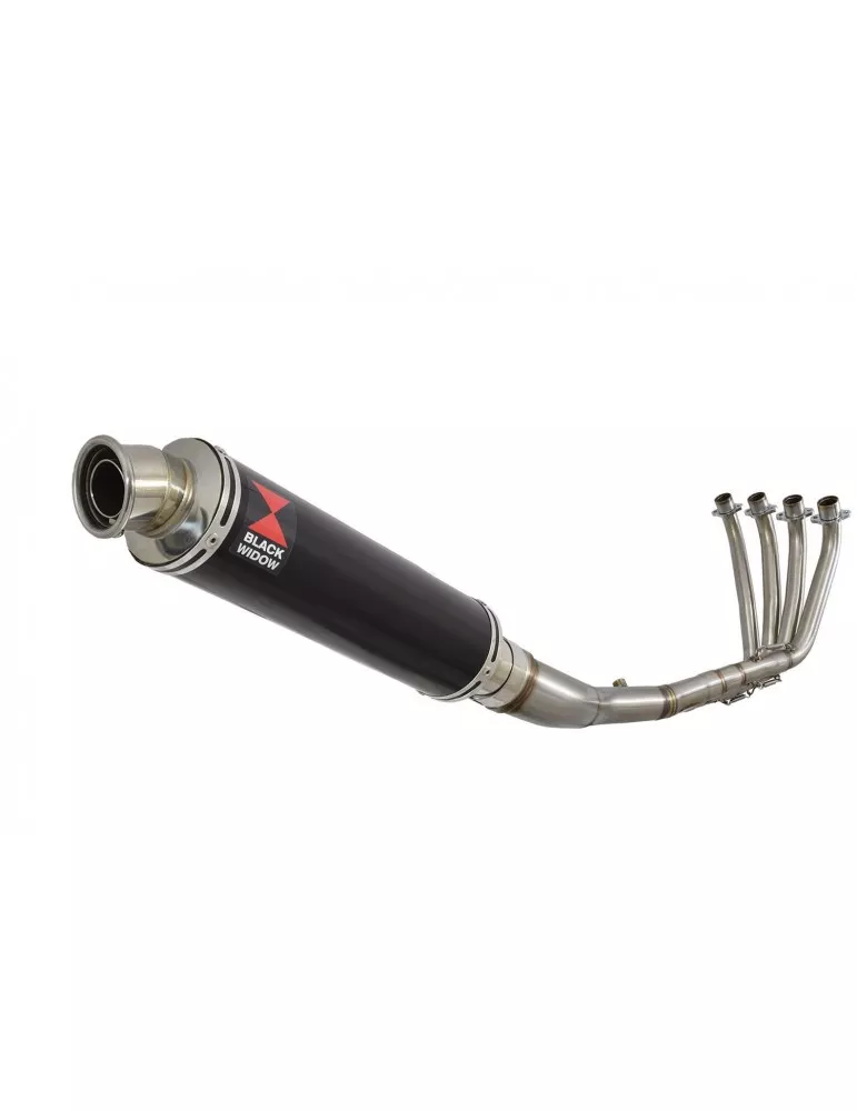 CBR 650 F CBR650F 2014-2017 Décatalyseur Ligne complète & Silencieux Rond Noir Inox 350mm
