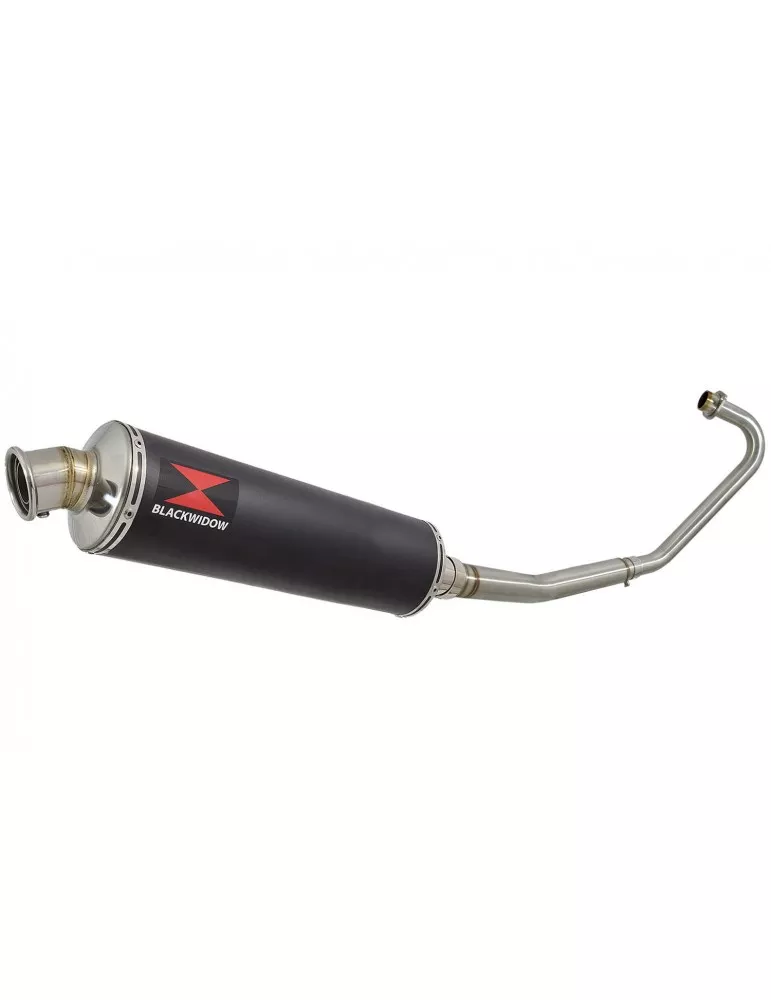 CBF125 2008-2017 Ligne complète & Silencieux Rond Noir En Inox 400mm