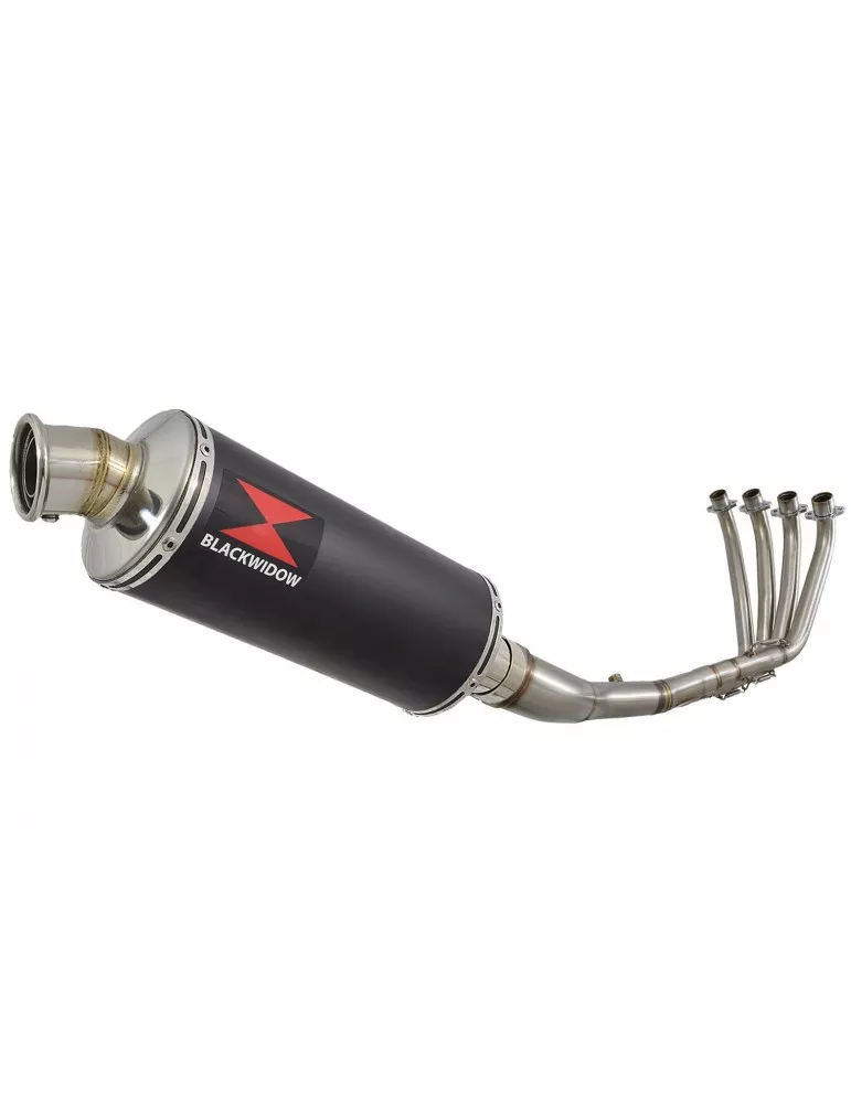 CBR 650 F CBR650F 2014-2017 Décatalyseur Ligne complète & Silencieux Rond Noir Inox 300mm