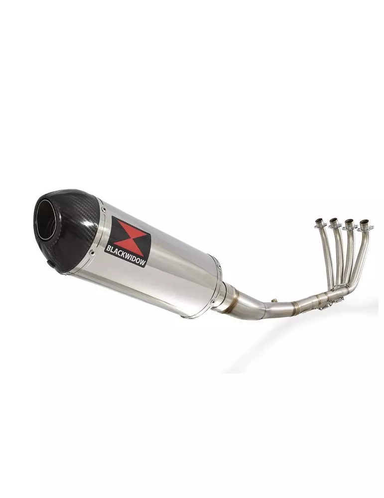 CBR 650 F CBR650F 2014-2017 Décatalyseur Ligne complète & Silencieux Ovale En Inox + carbone 300mm