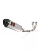 CBR 650 F CBR650F 2014-2017 Décatalyseur Ligne complète & Silencieux Ovale En Inox + carbone 300mm