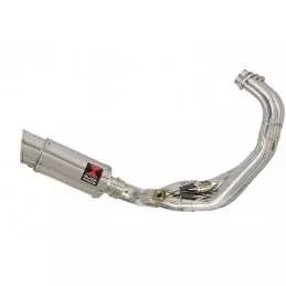 MT-09 Tracer 2013-2021  Low Level De-cat Exhaust System with 200mm Round Stainless Steel Silencer