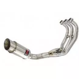 MT-09 Tracer 2013-2021  Low Level De-cat Exhaust System with 200mm Round Stainless Steel Silencer