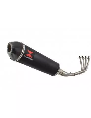 CB 650 F CB650F 2014-2017 Décatalyseur Ligne complètes & Silencieux Ovale Noir En Inox + En Carbone Tip 400mm