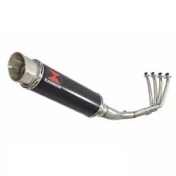 CB 650 F CB650F 2014-2017 Décatalyseur Ligne complètes & GP Rond Painted black Silencieux En Inox 360mm