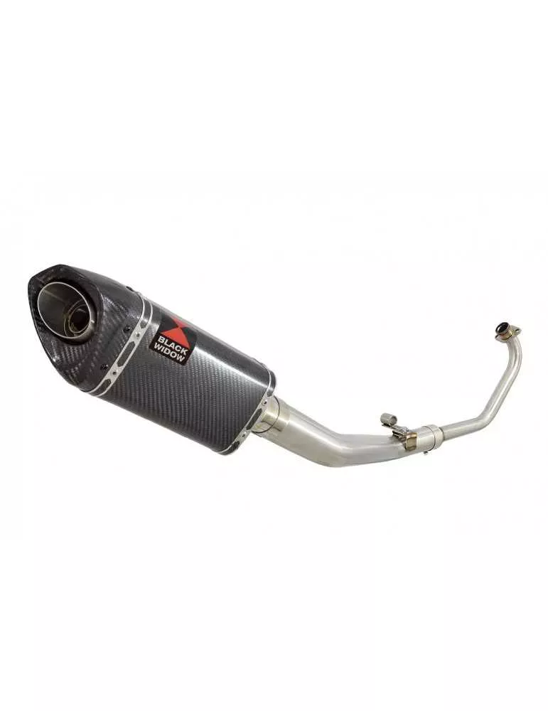 CBR 125 CBR125R 2004 - 2010 Diamètre XI Ligne complète & Silencieux Rond Noir En Inox 400mm