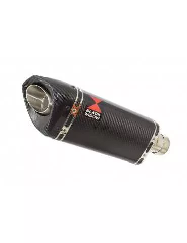 CBR 125 CBR125R 2004 - 2010 Diamètre XI Ligne complète & Silencieux Rond Noir En Inox 400mm