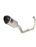 CBR250R MC41 2011-2014 De Cat Ligne complètes + Ovale Silencieux En Inox + En Carbone Tip 200mm