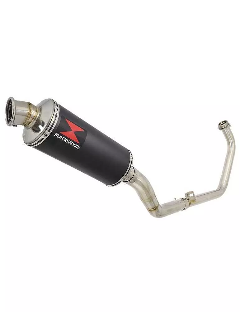 CBR300R NC51 2014-2017 Decata Ligne complète + Silencieux Rond Noir En Inox 300mm