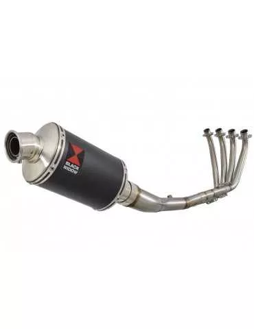CBR 650 F CBR650F 2014-2017 Décatalyseur Ligne complète & Silencieux Ovale Noir En Inox 230mm