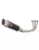 CBR 650 F CBR650F 2014-2017 Décatalyseur Ligne complète & Silencieux GP Style Rond En Carbone 230mm