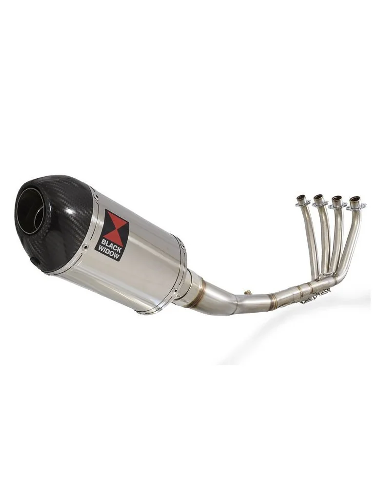 CBR 650 F CBR650F 2014-2017 Décatalyseur Ligne complète & Silencieux Ovale En Inox + carbone 200mm