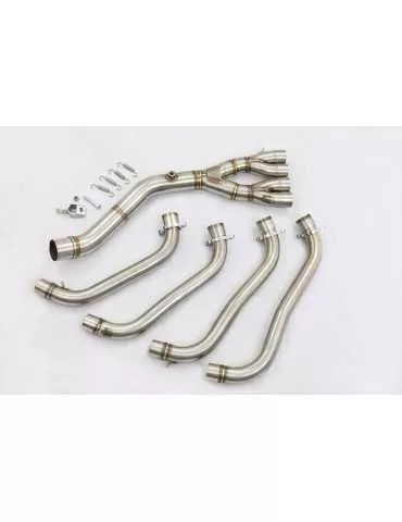 CBR 650 F CBR650F 2014-2017 Décatalyseur Ligne complète & Silencieux Ovale En Carbone 200mm