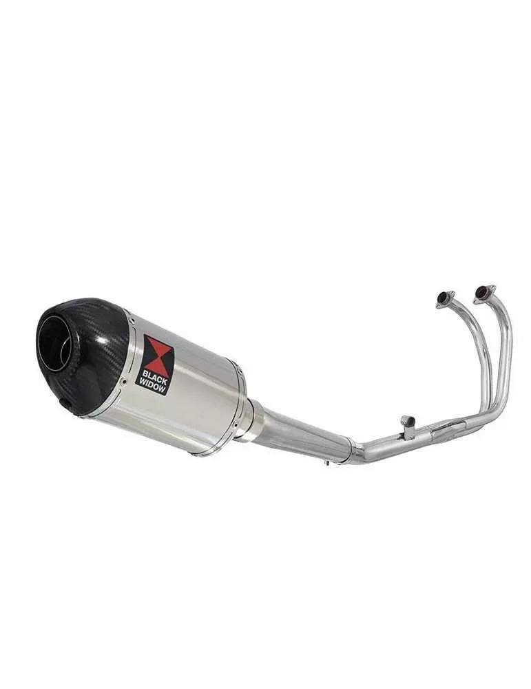 CBF500 CBF 500 2004-2007 Ligne complètes & Ovale Silencieux En Inox + En Carbone Tip 200mm