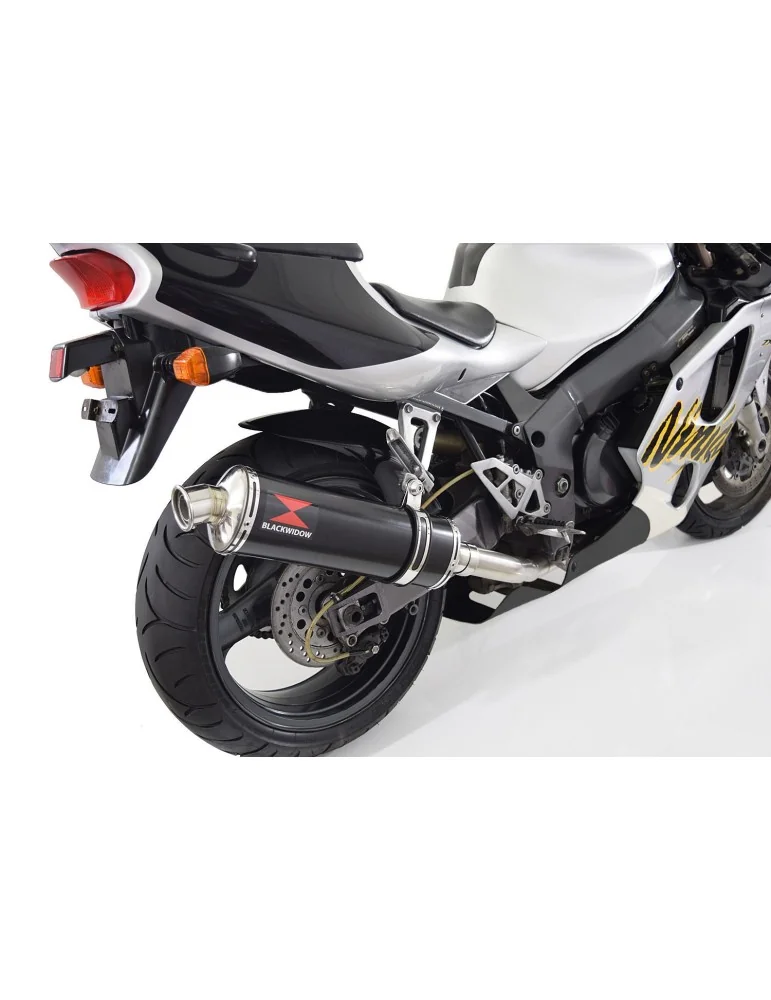 ZXR750 ZXR 750 J K L M 91-95 Ligne complète & Silencieux Ovale Noir En Inox 400mm