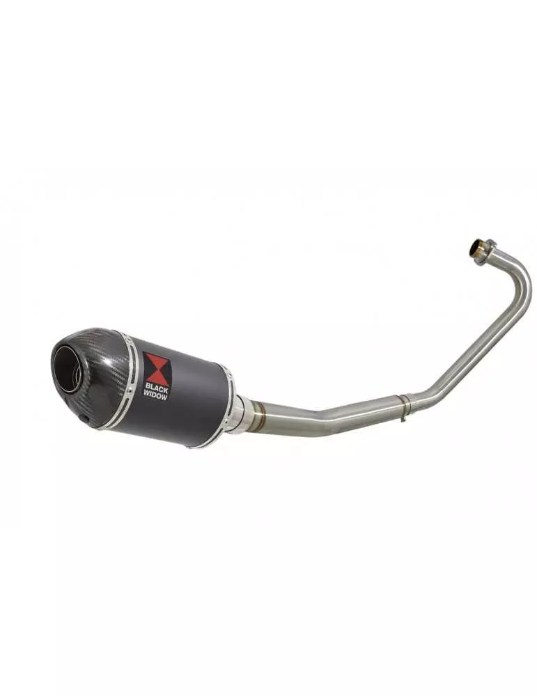 CBF125 2008-2017 Ligne complète & Silencieux Ovale Noir En Inox 200mm