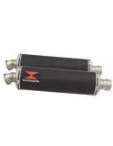 CBR1100 CBR 1100 XX Blackbird 4-2 exhaust tube de raccords et Silencieux Ovale En Carbone 400mm
