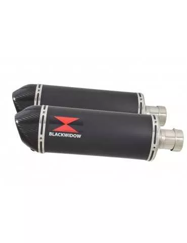 CBR1100 CBR 1100 XX Blackbird 4-2 exhaust tube de raccords et Ovale Black steel + Carbon tip 300mm