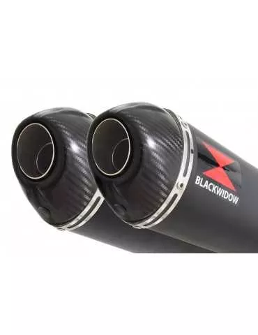 CBR1100 CBR 1100 XX Blackbird 4-2 exhaust tube de raccords et Ovale Black steel + Carbon tip 300mm