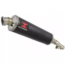 Honda NC 700 S (RC61) 2012-2014 Kit Silencieux: Silencieux Rond Noir Inox 400mm