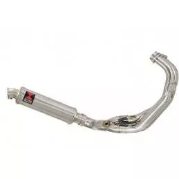 MT09 MT-09 2013-2021 Low Level De-cat Exhaust System with 350mm Round Stainless Steel Silencer