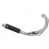 MT09 MT-09 2013-2021 Low Level De-cat Exhaust System with 350mm Round Carbon Fibre Silencer