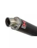 CB600 (PC41) Hornet 07-13 Silencieux & tube de raccord  Et Silencieux Rond Black Stainless 350mm