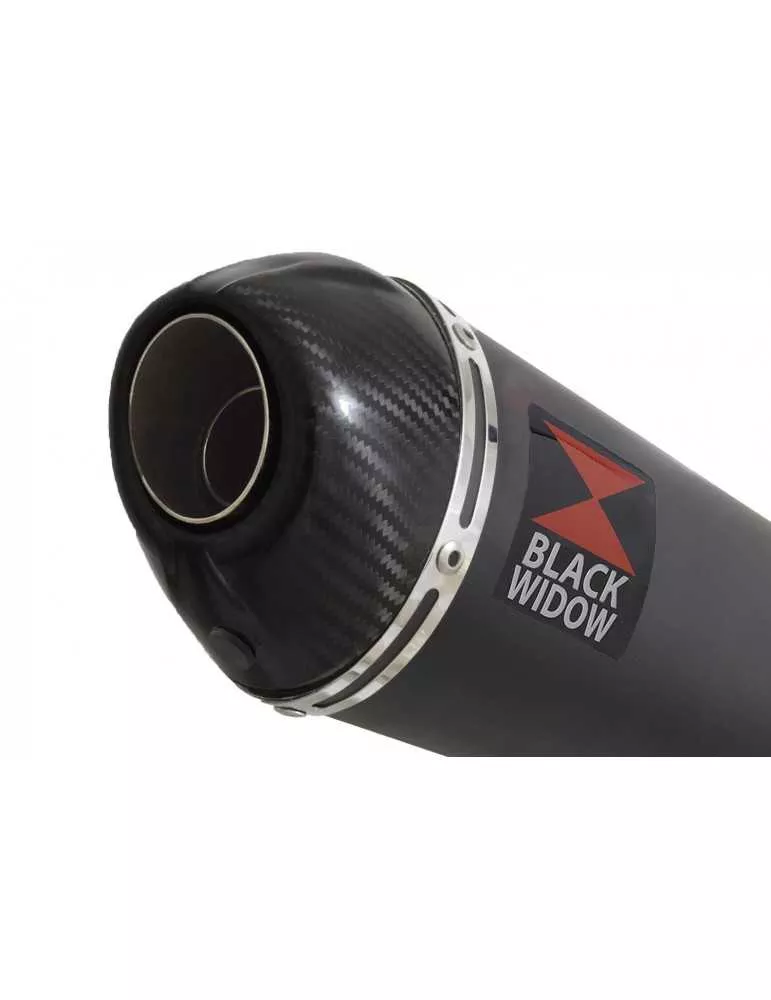 CB600 (PC41) Hornet 07-13 Silencieux & tube de raccord &  Et Silencieux Ovale Noir En Inox + Carbone 200mm