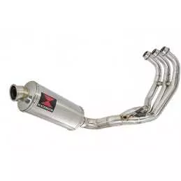 MT09 MT-09 2013-2021 Low Level De-cat Exhaust System with 300mm Oval Stainless Steel Silencer