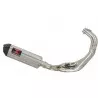 MT09 MT-09 2013-2021  Low Level De-cat Exhaust System with 300mm Oval Stainless Steel Silencer + Carbon Tip