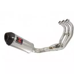 MT09 MT-09 2013-2021  Low Level De-cat Exhaust System with 300mm Oval Stainless Steel Silencer + Carbon Tip