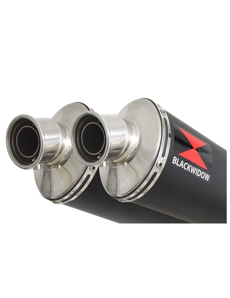 CB1100 X11 4-2 Tube de raccords et Silencieux Ovale Noir En Inox 400mm