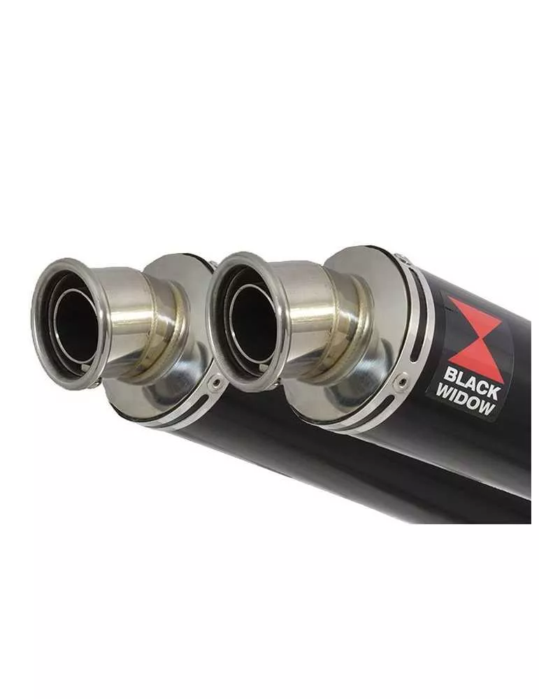 CB1100 X11 4-2 Tube de raccords et Silencieux Rond Noir En Inox 350mm