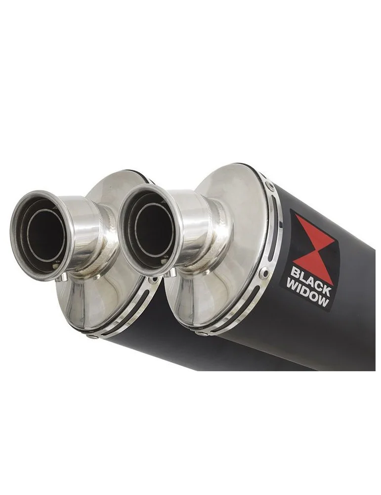 CB1100 X11 4-2 Tube de raccords et Silencieux Ovale Noir En Inox 230mm