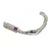 MT09 MT-09 2013-2021  Low Level De-cat Exhaust System with 200mm Round Stainless Steel Silencer