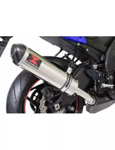 ZX6R ZX-6R 2009/2016 Tube de raccord & Silencieux Ovale En Inox + Canule En Carbone 400mm