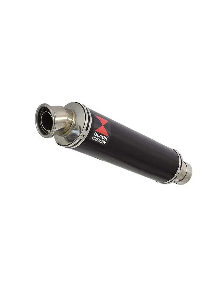 ZX6R ZX-6R 2009/2016 Tube de raccord & Silencieux Rond Noir En Inox 350mm