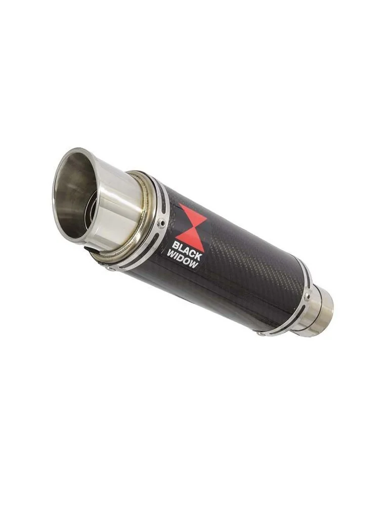 ZX6R ZX-6R 2009/2016 Decata / Kit Tube de raccord & Silencieux GP Rond En Carbone & Canule en Titane 230mm