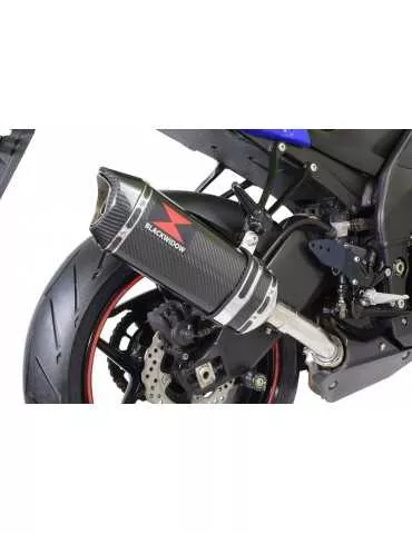 ZX6R ZX-6R 2009/2016 Tube de raccord & Silencieux Hexagonale En Carbone 300mm