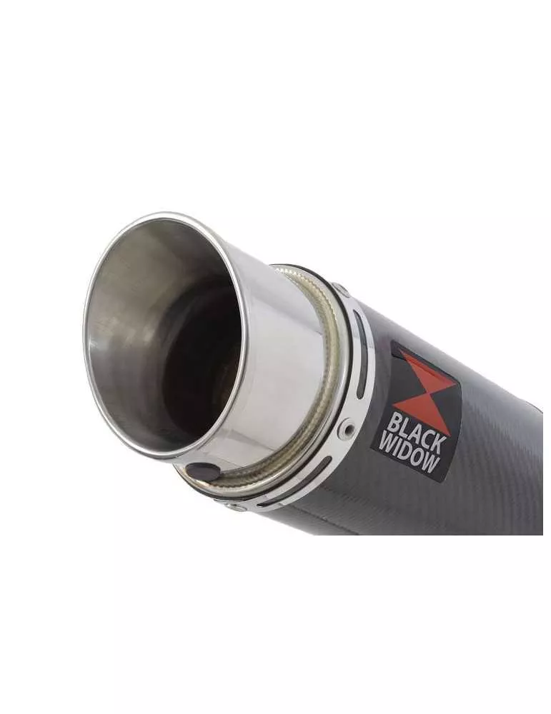 ZX6R ZX-6R 2009/2016 Tube de raccord & Silencieux Rond En Carbone 200mm