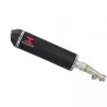 Honda NC 700 S (RC61) 2012-2014 Kit Silencieux : Silencieux Ovale Noir Inox 400mm  + Carbone Tip
